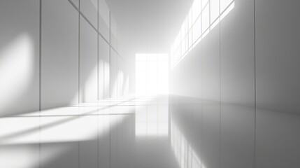 Fototapeta premium Clean and pure white background that provides a simple and versatile space, ideal for various types of shoots or as a backdrop for creative works