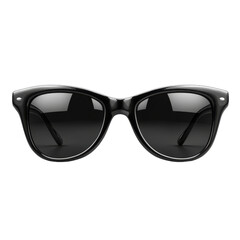 Fototapeta premium Stylish black sunglasses with a chic design and dark lenses, perfect for sun protection and fashion statement.
