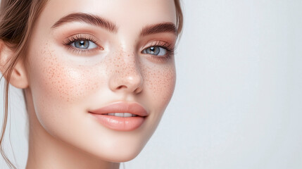 Obraz premium Freckled woman