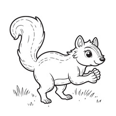 Obraz premium Silhouettes of woodland animals