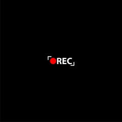 Recording sign icon isolated on dark background