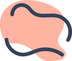 Abstract Organic Shape with line in Pastel color