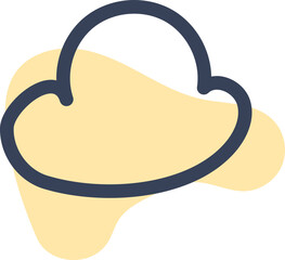 Abstract Organic Shape with line in Pastel color