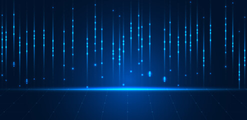 Hi tech background. Digital futuristic with binary blue dark editable