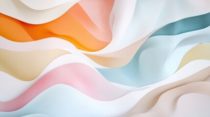 Obraz premium Colorful Layered Waves of Abstract Textures and Patterns Background