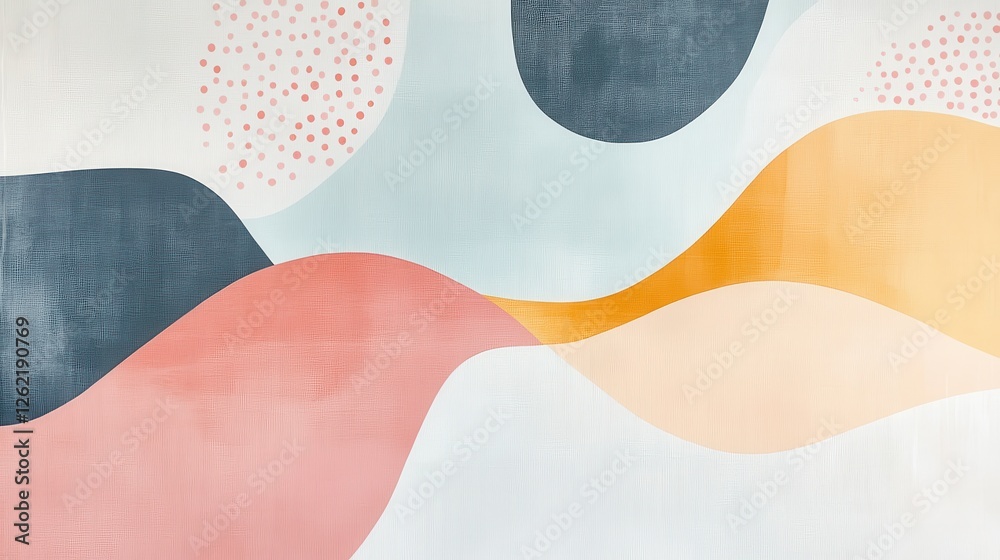 Poster abstract colorful background with shapes and fluid patterns