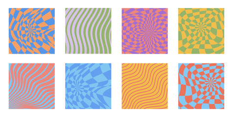 Wavy lines and psychedelic chessboard