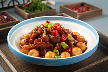 Spicy Braised Chicken Feet with Rice Pepper and Quail Eggs