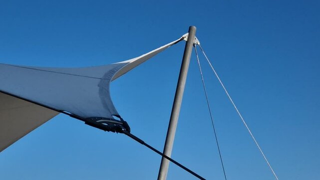 touch of luxury to space. These shade sail can have any shape, space, needs to be shaded. The most common is a triangular or rectangular design, more complex shapes such as a trapezoid, hexagon, glass