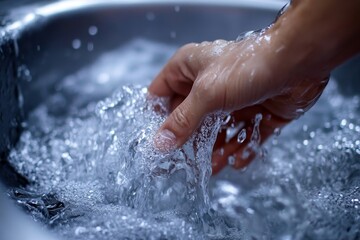 Fototapeta premium Plumber Cleaning Clogged Sink Pipe, Generative AI