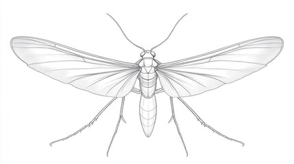 Obraz premium Detailed Illustration of a Butterfly with Elegant Wing Design