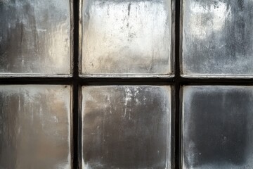 Six glass blocks are installed in a grid pattern