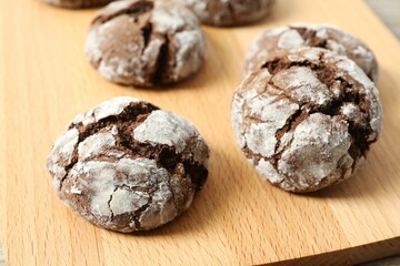 Delicious brownie cookies on the table