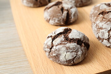Delicious brownie cookies on the table