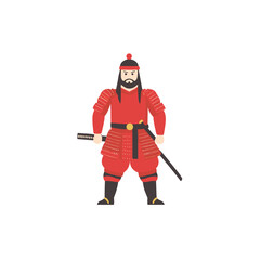 Stylized depiction of an Asian Warrior