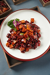 Stir-fried King Oyster Mushroom with Minced Beef