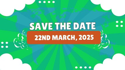 22nd of March 2025 mar 25  22 save the date for March 2025 mar 25  month animated background video .mp4