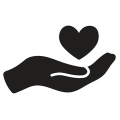 A hand holding a heart symbolizing generosity, care, and philanthropy.