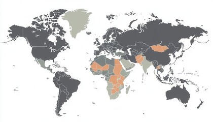 Global Countries Distribution Map