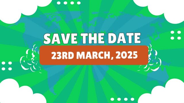 23rd of March 2025 mar 25  23 save the date for March 2025 mar 25  month animated background video .mp4