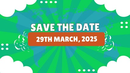 29th of March 2025 mar 25  29 save the date for March 2025 mar 25  month animated background video .mp4