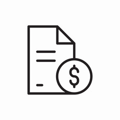 Financial document icon vector sign