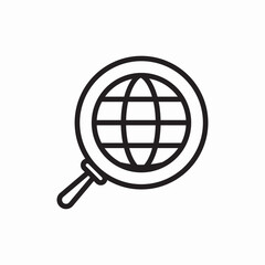 Global search icon vector sign