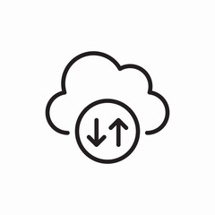 Cloud sync icon vector sign