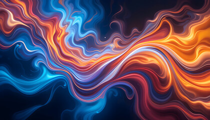 Obraz premium Dynamic Abstract Background Showcasing Flowing, Luminous Light in Motion