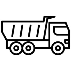 Tipper Truck Outline Icon