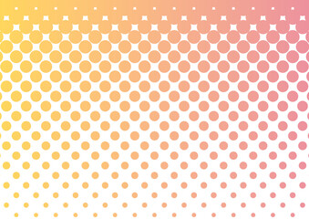 ハーフトーン　ピンク　黄色　グラデーション　背景　シンプル　ベクター