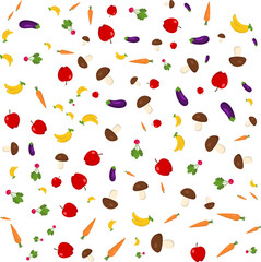 Vegetable & Fruit Seamless Pattern