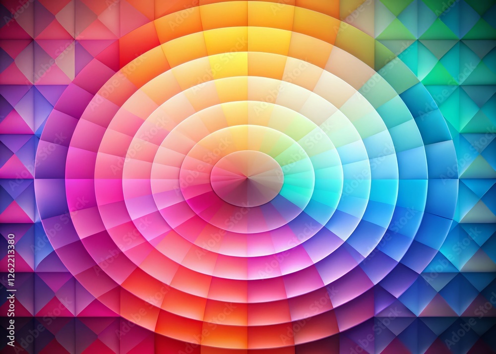 Poster abstract geometric background: soft gradient grid with alternating shapes