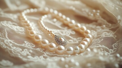 Elegant Pearl Necklace Adorned with Brilliant Diamond Accents Showcasing Timeless Beauty and Sophistication Perfect for Formal Occasions and Special Events Highlighting Luxury and Grace
