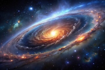 Fototapeta premium Cosmic Swirl A Celestial Tapestry of Brilliant Nebulae and Star Clusters