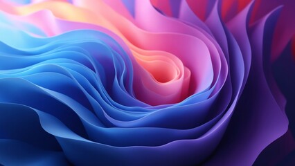Obraz premium Vibrant purple and blue abstract art. The fluid shapes and bold colors blend seamlessly