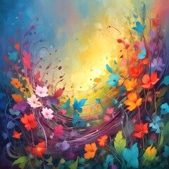 Fototapeta premium Illustration of sound background.