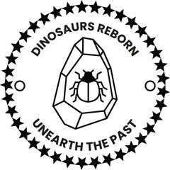 A round with a bug on it and the words in the style of sign illustrations