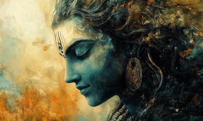 Shiva in a modern context, blending traditional and contemporary elements, Generative AI