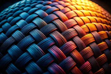 Abstract Woven Fiber Texture: Silhouette Photography Background