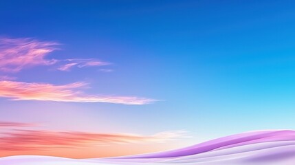 Pastel Sky Over Gentle Rolling Hills