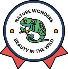 A lizard is on a white background with the words in the style of sign illustrations