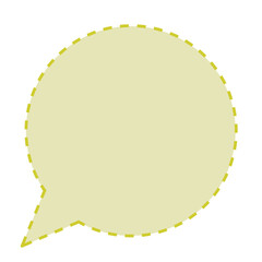 シンプルな破線の丸いフキダシ（黄色）