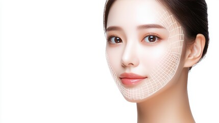 Fototapeta premium Rejuvenating facial mask for radiant and glowing skin, a home spa treatment for ultimate relaxation
