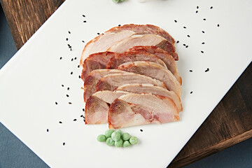 Delicious cold dish Chaigoubao bacon slices