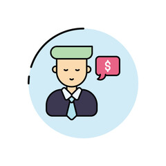 Financial Advisor vector icon