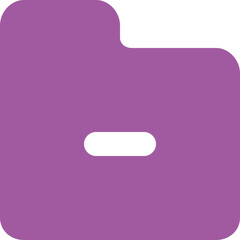 Folder Minus Fill icon logo design 