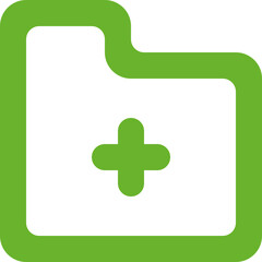 Folder Plus icon logo design 