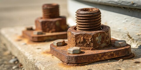 Minimalist Photography of Rusty Connectors in Industrial Settings - Capturing the Beauty of Decay and the Contrast of Metal Textures