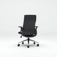 Sleek Black Ergonomic Office Chair: Minimalist Design